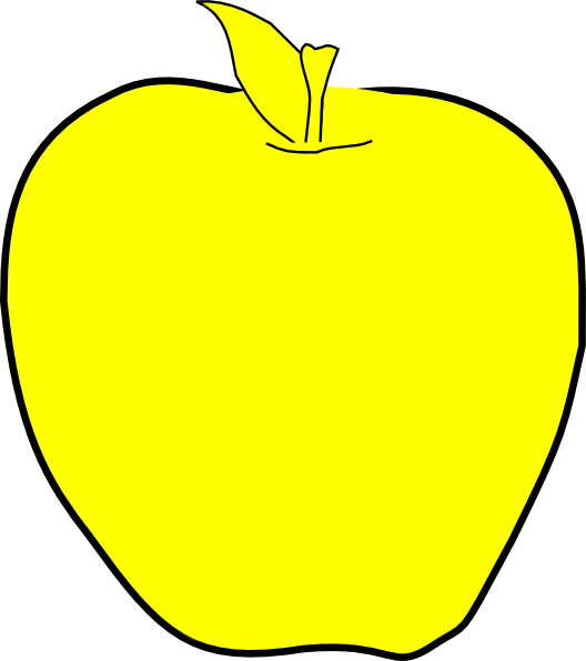 clipart apples yellow