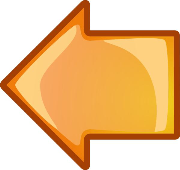Clipart arrow animated. Orange left clip art