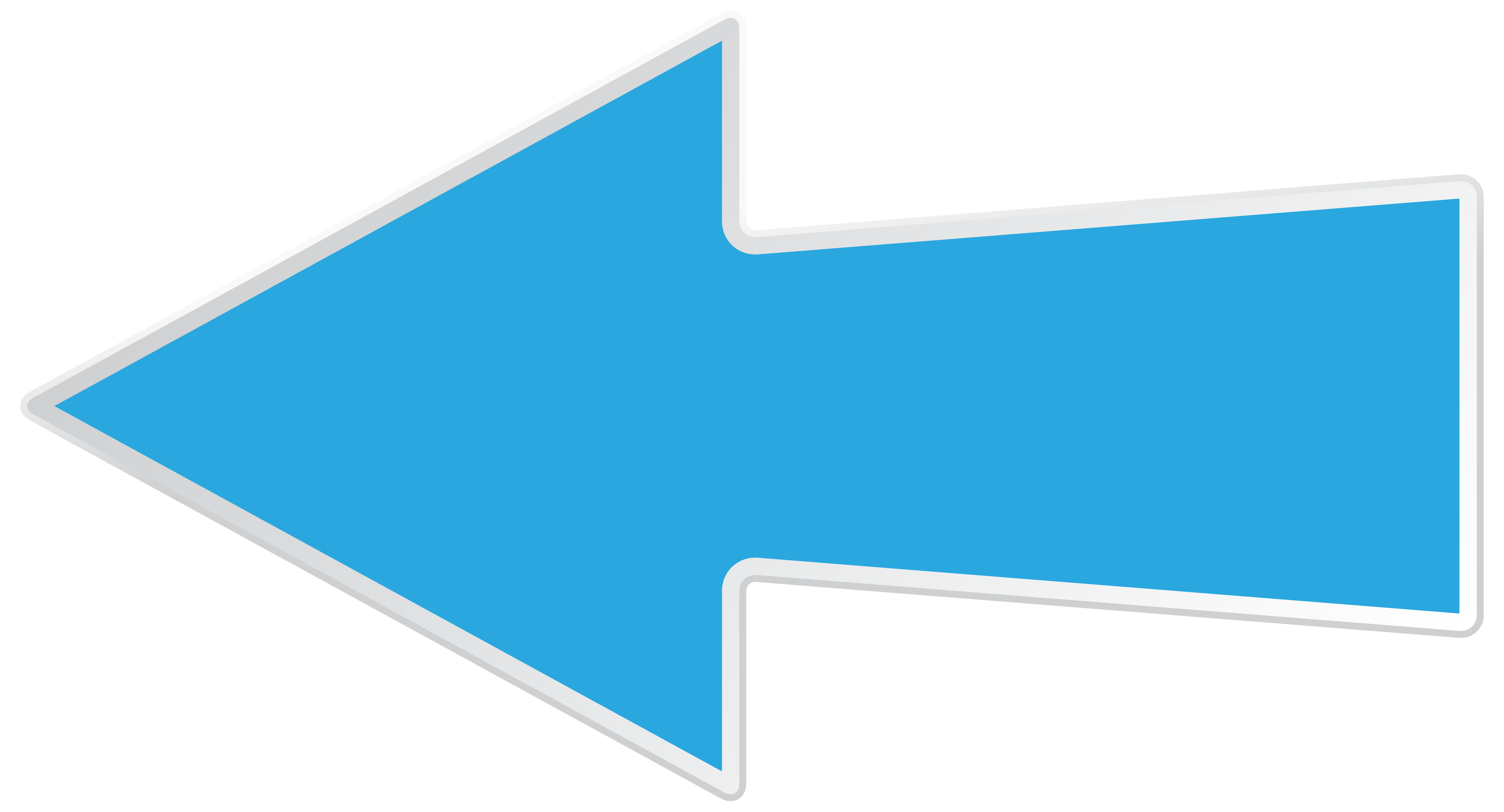 Blue left transparent png. Clipart arrow banner