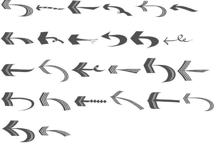 clipart arrows calligraphy