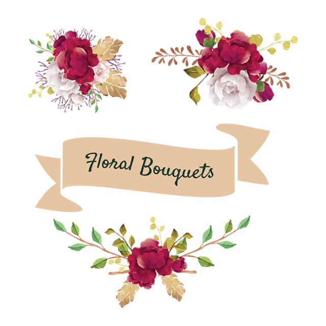floral clipart font