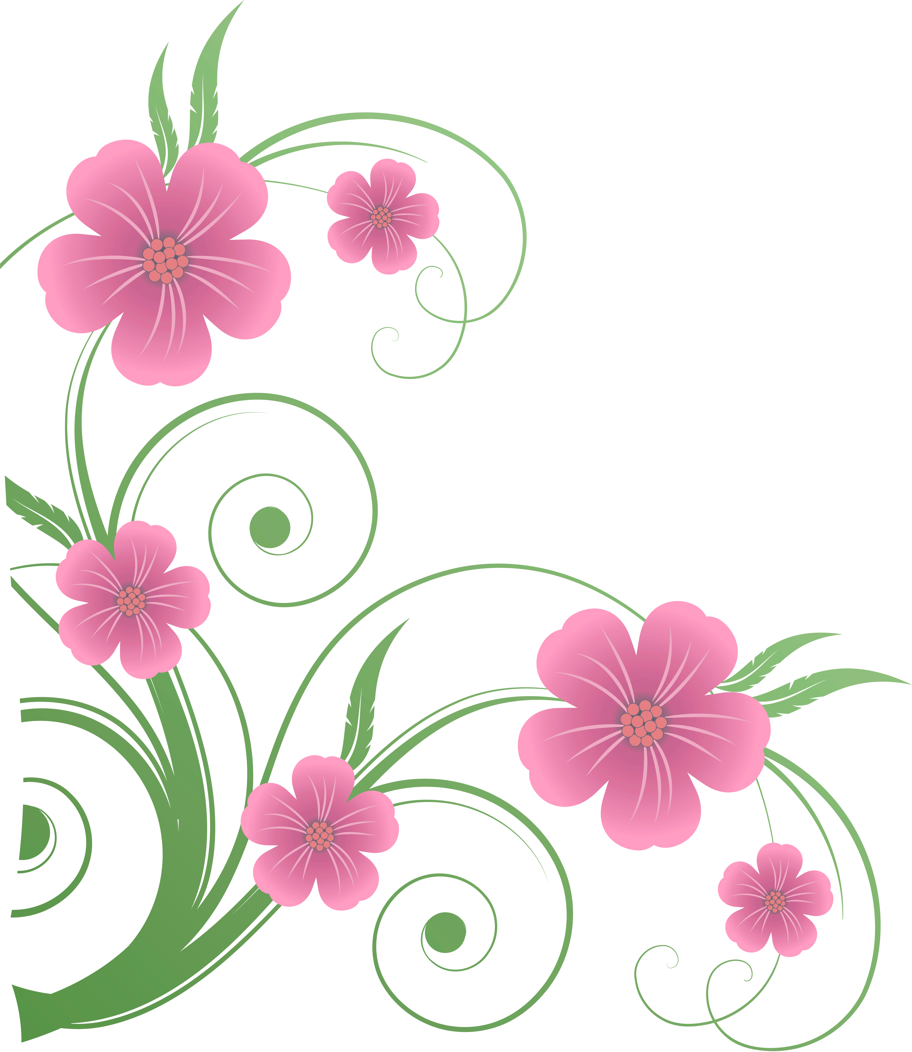Flowers png decorative element. Clipart rose curved