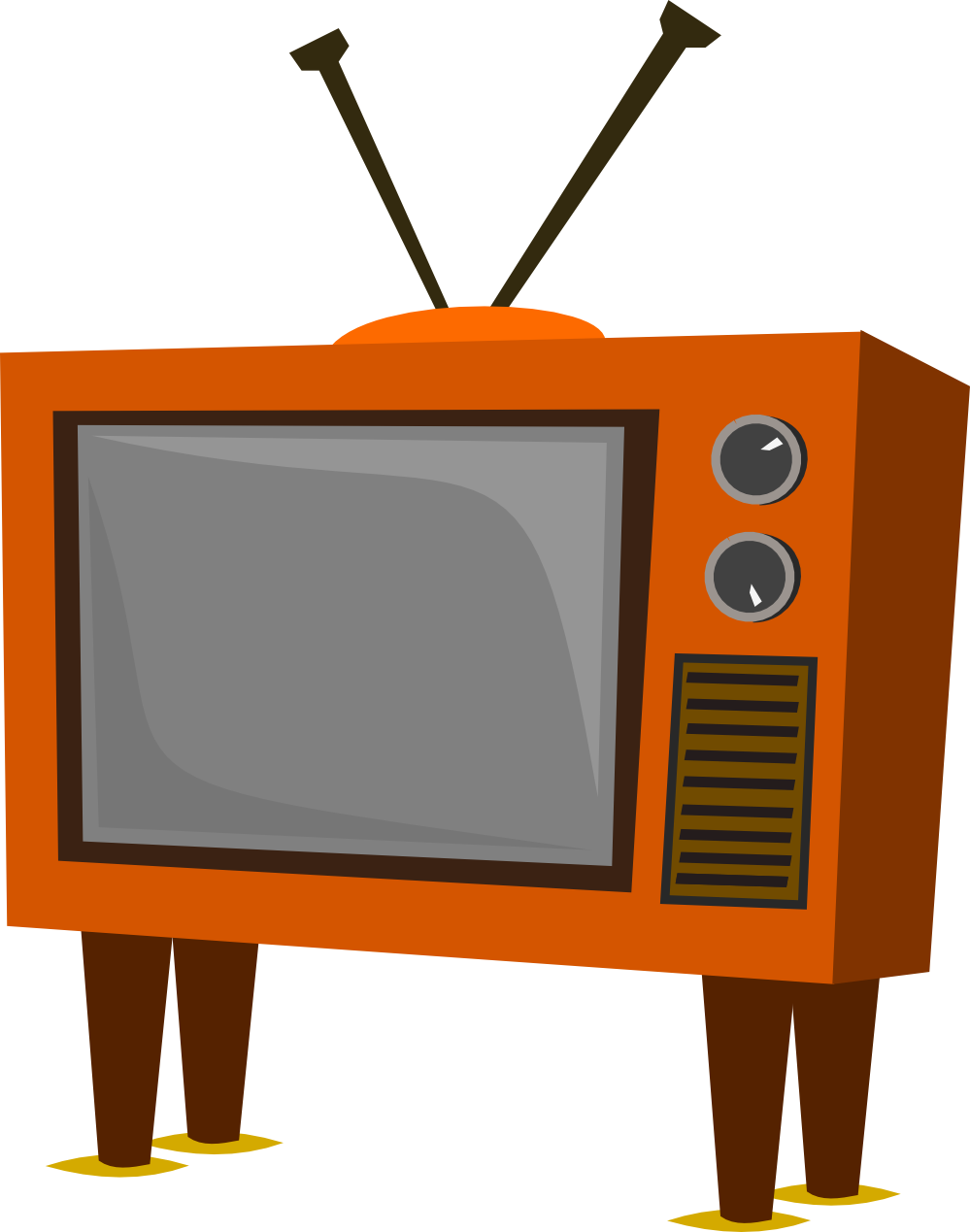 Television funky tv openclipart. Yearbook clipart old fashioned