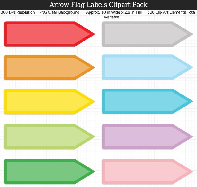 label clipart colorful