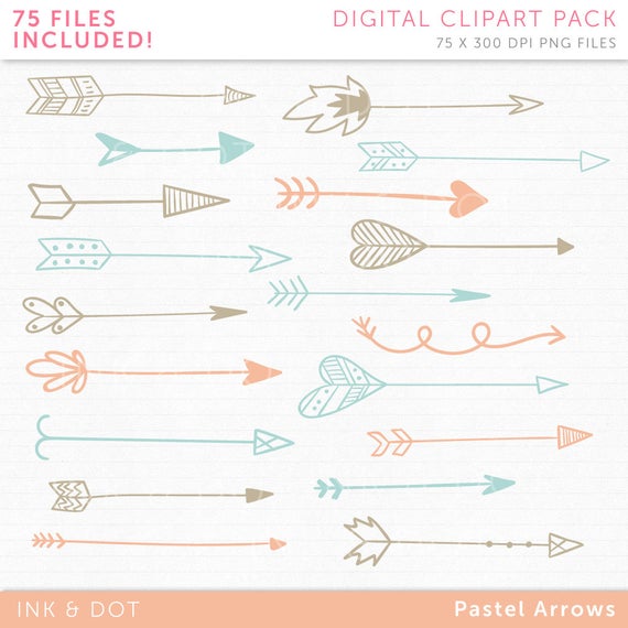 clipart arrows pastel