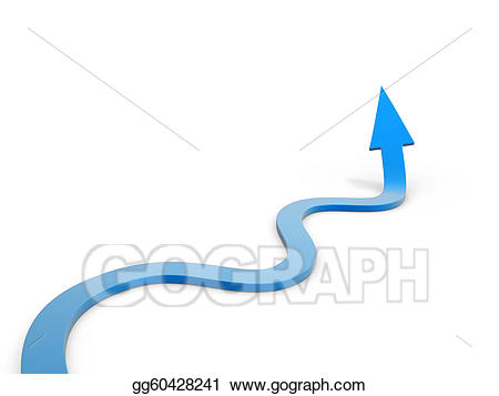 Drawing winding gg . Clipart arrow path