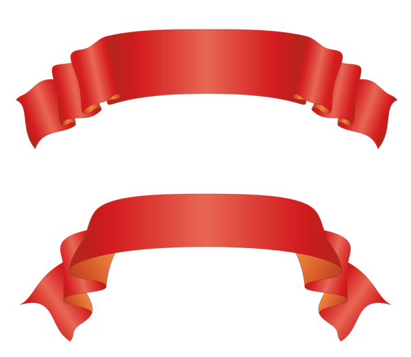 Clipart arrow ribbon. Transparent large red banners