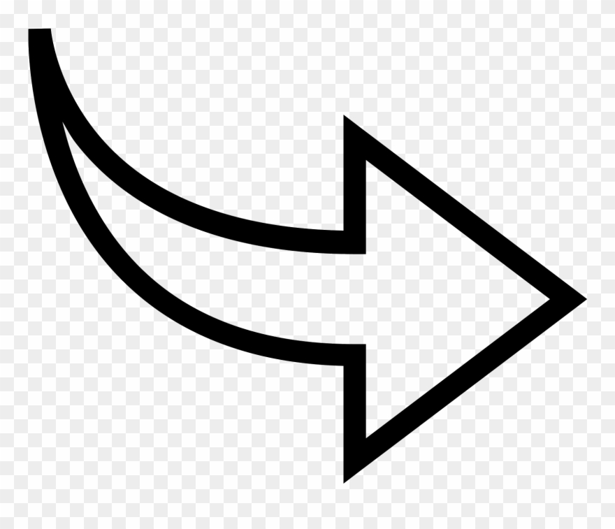 Arrow icon white png. Clipart arrows curved