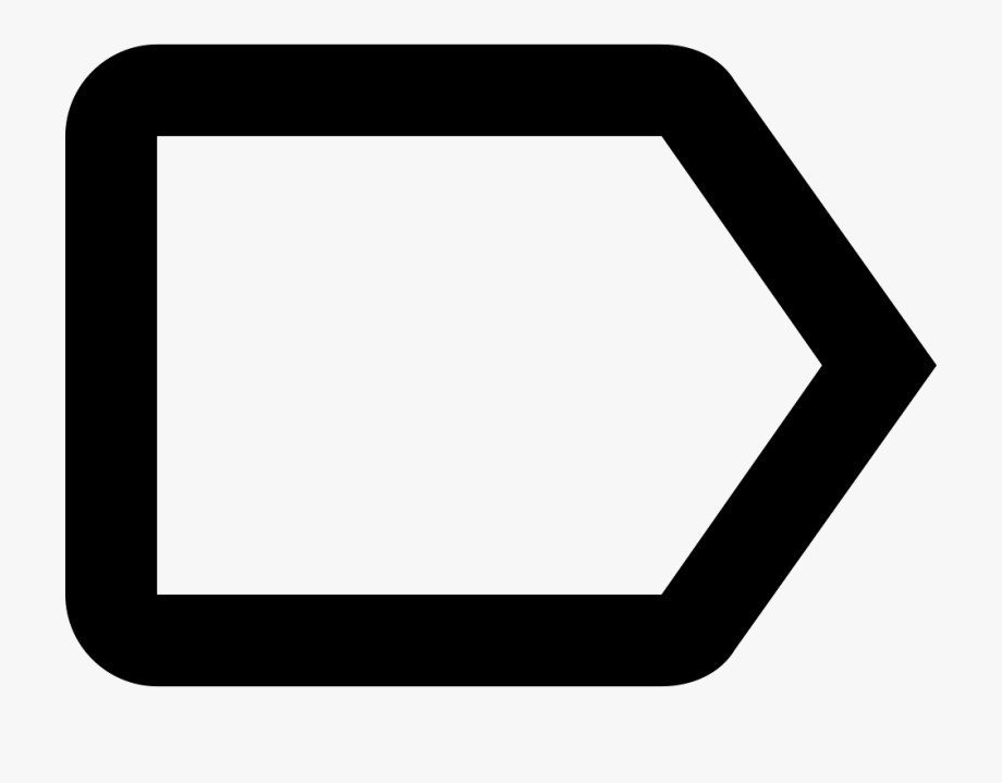 Clipart arrows label. Right arrow outline icon