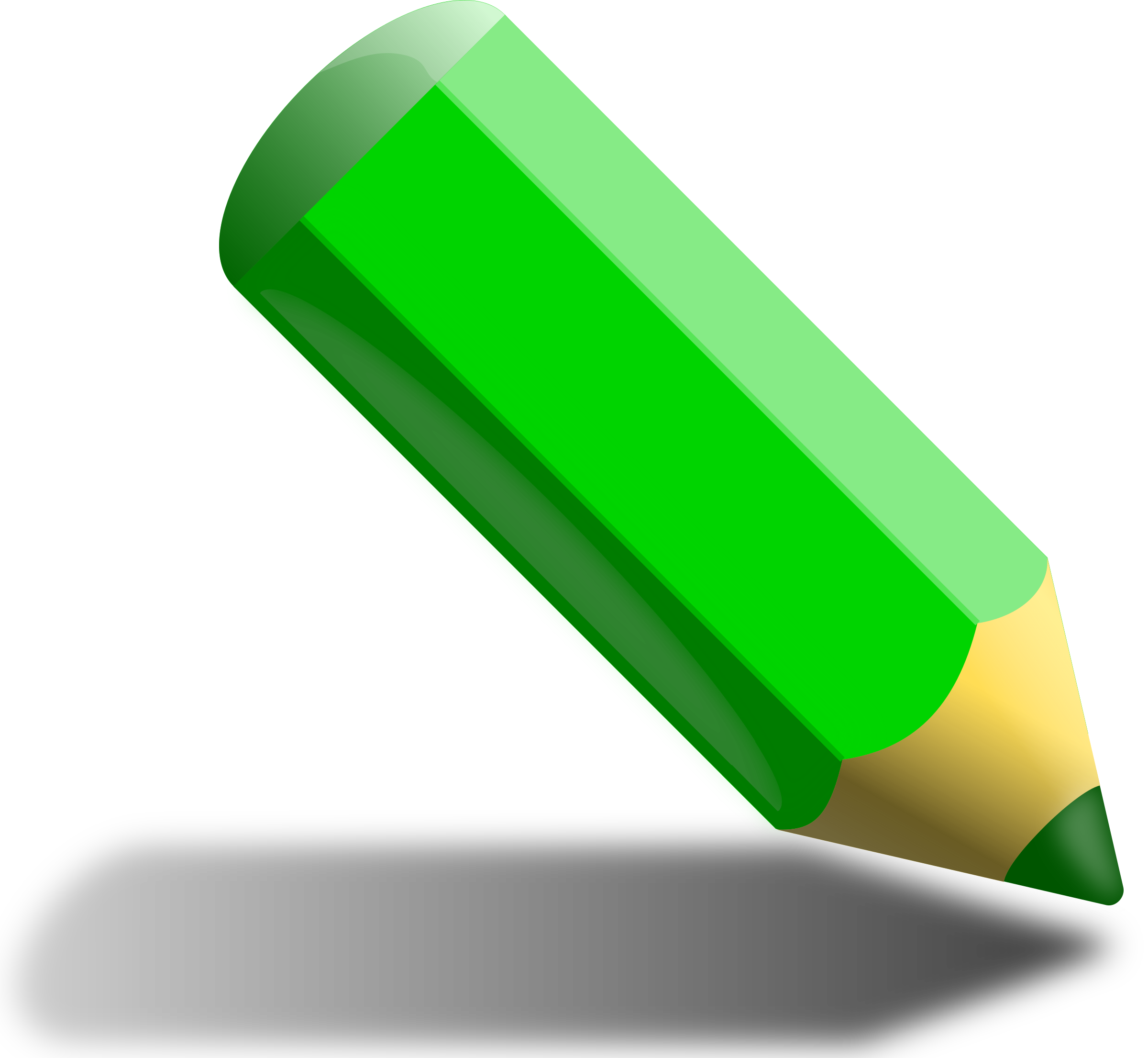 eraser clipart green pencil
