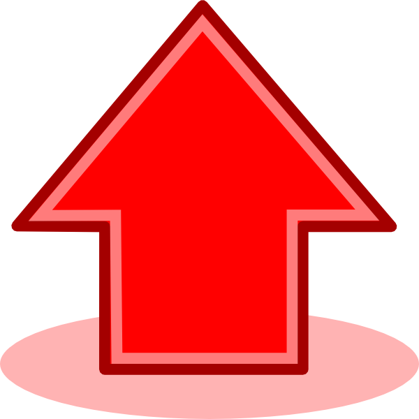 Red arrow up clip. Clipart arrows plain