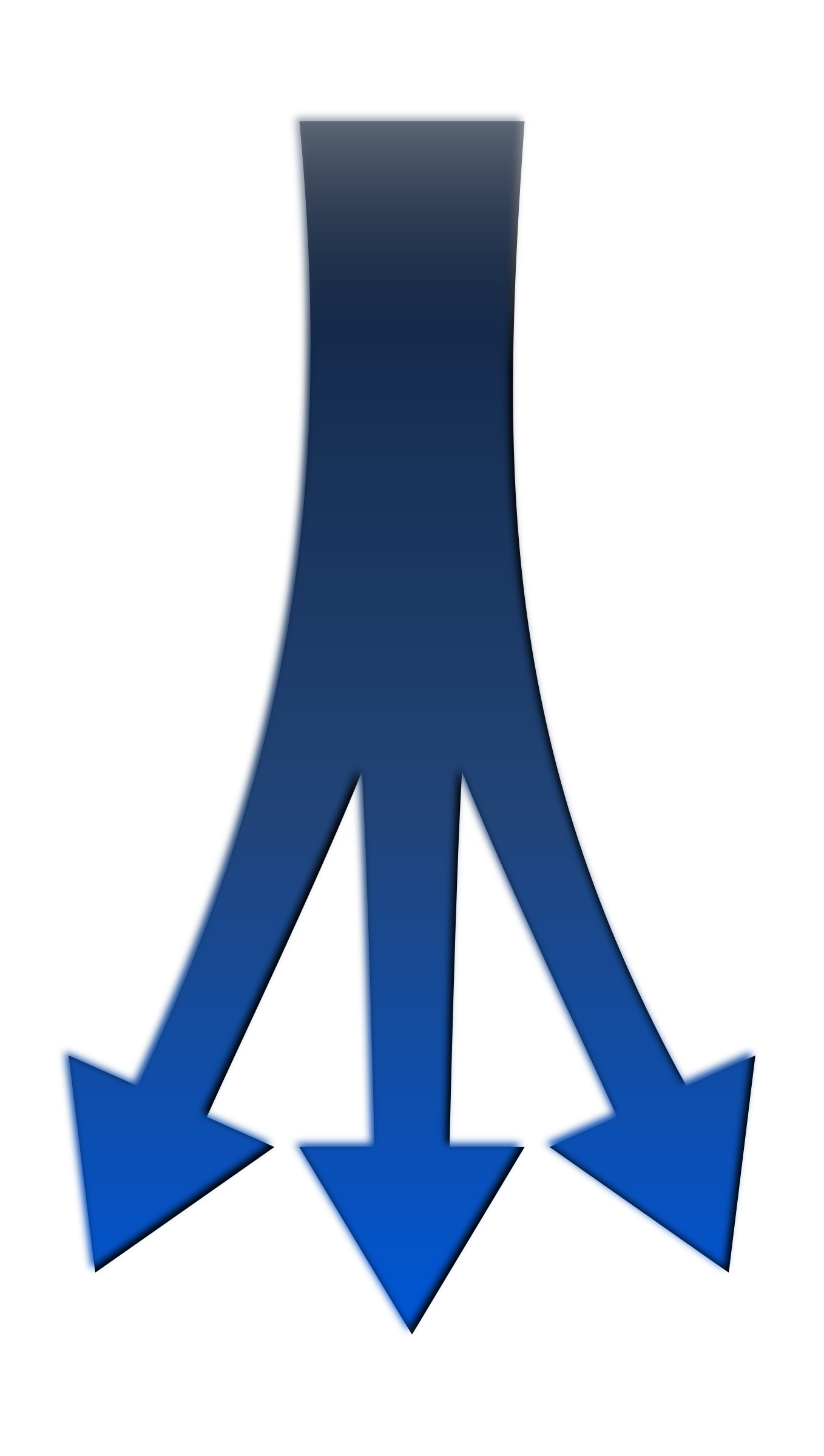 To arrows big image. One clipart blue