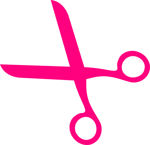 Scissors clip art hair. Plaque clipart pink