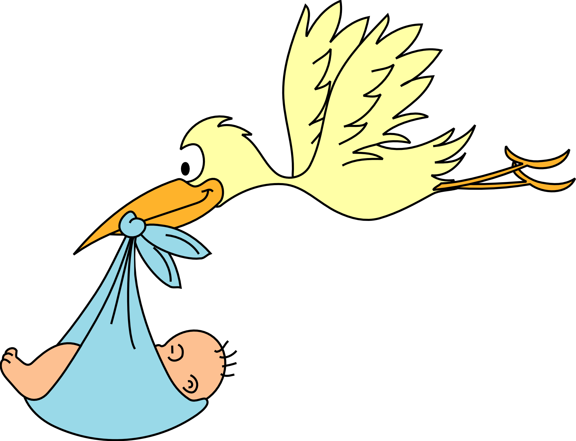 Infant clipart back side. Stork at getdrawings com