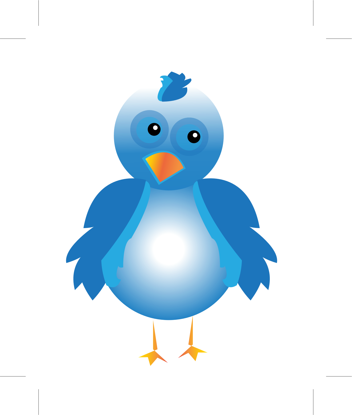 clipart baby blue bird