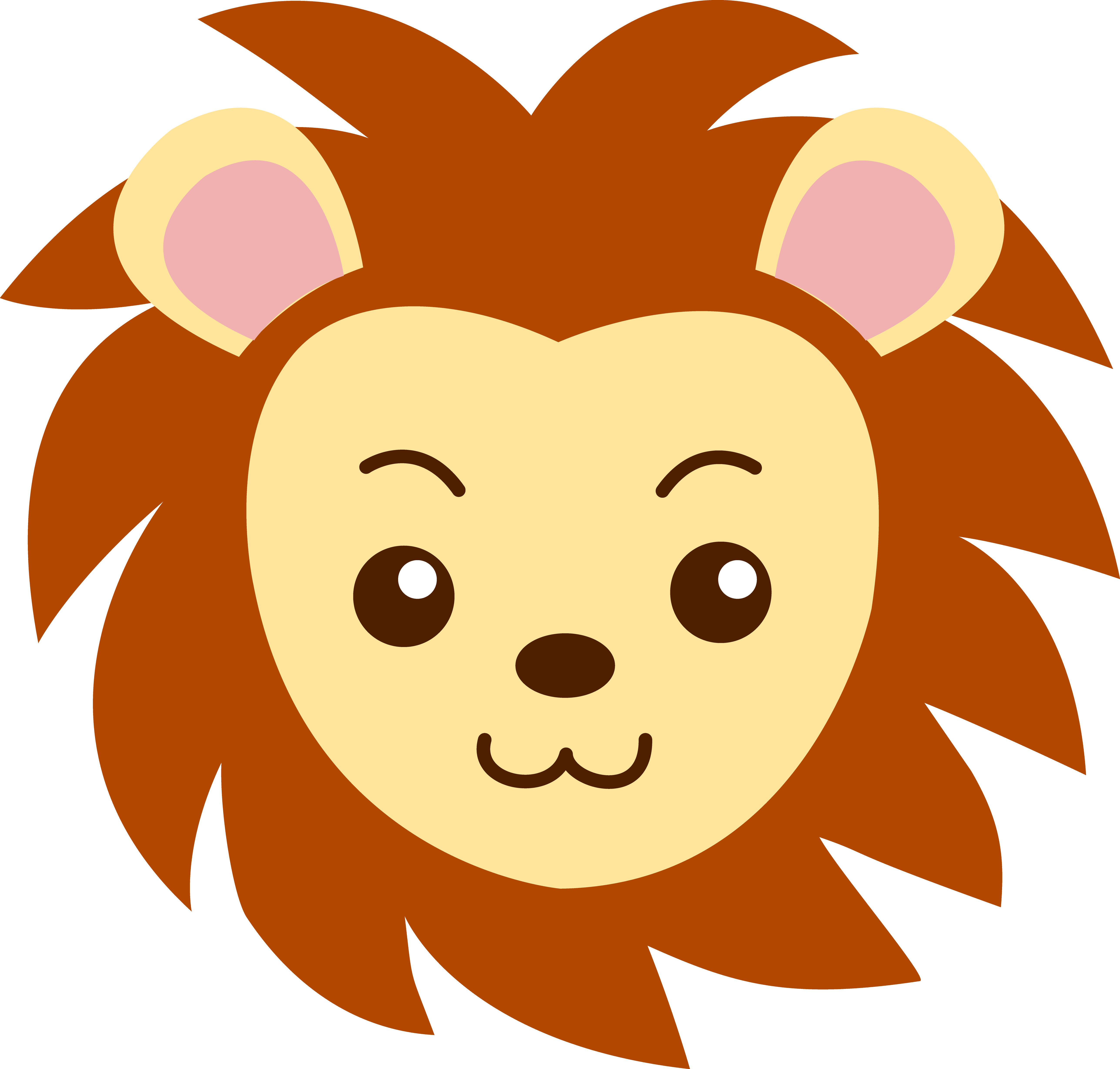 Lion for kids at. Clipart face cute