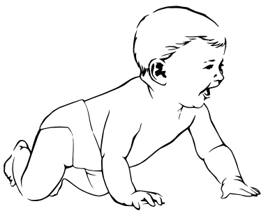 coloring clipart baby