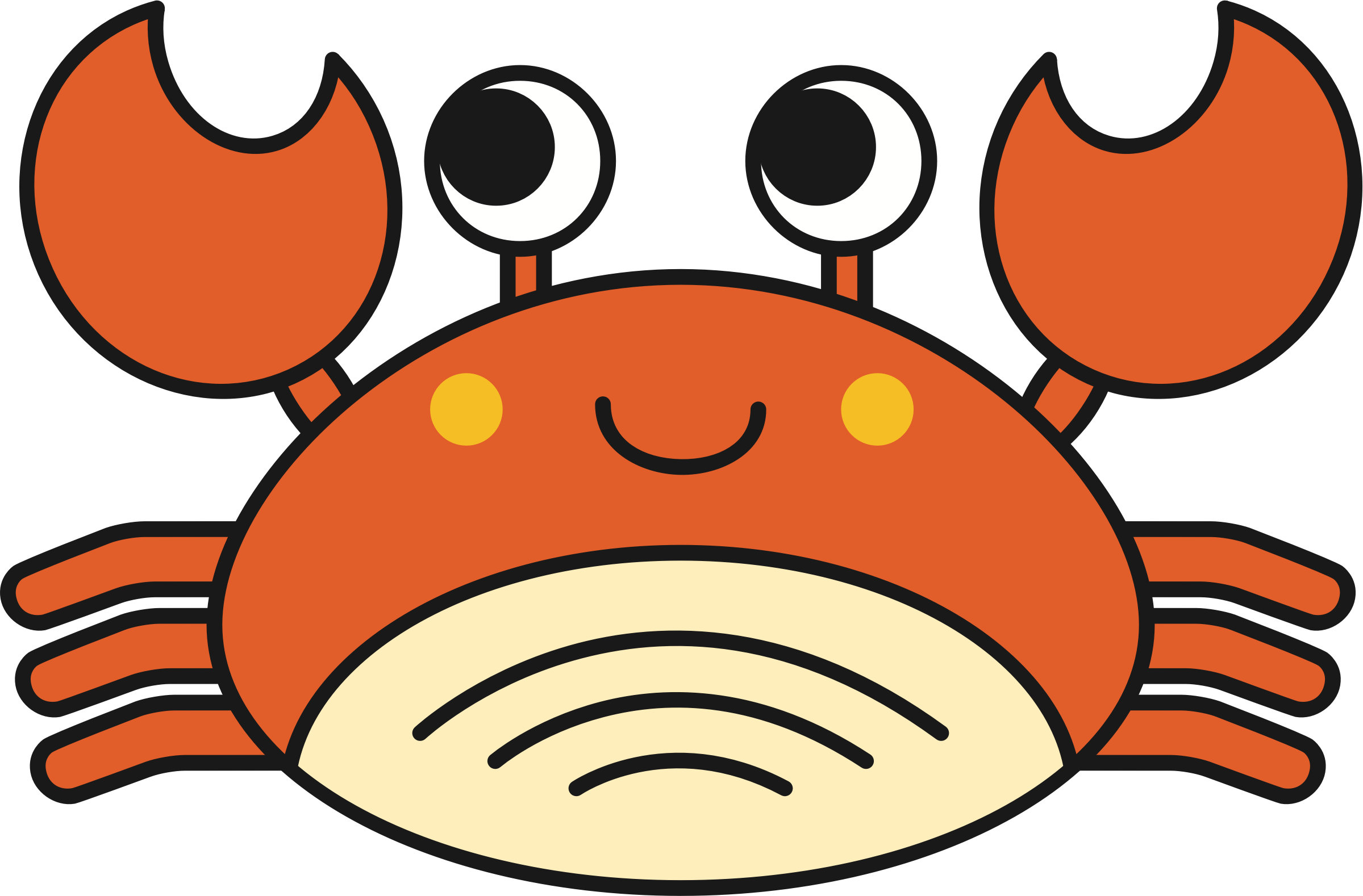 cute clipart crab