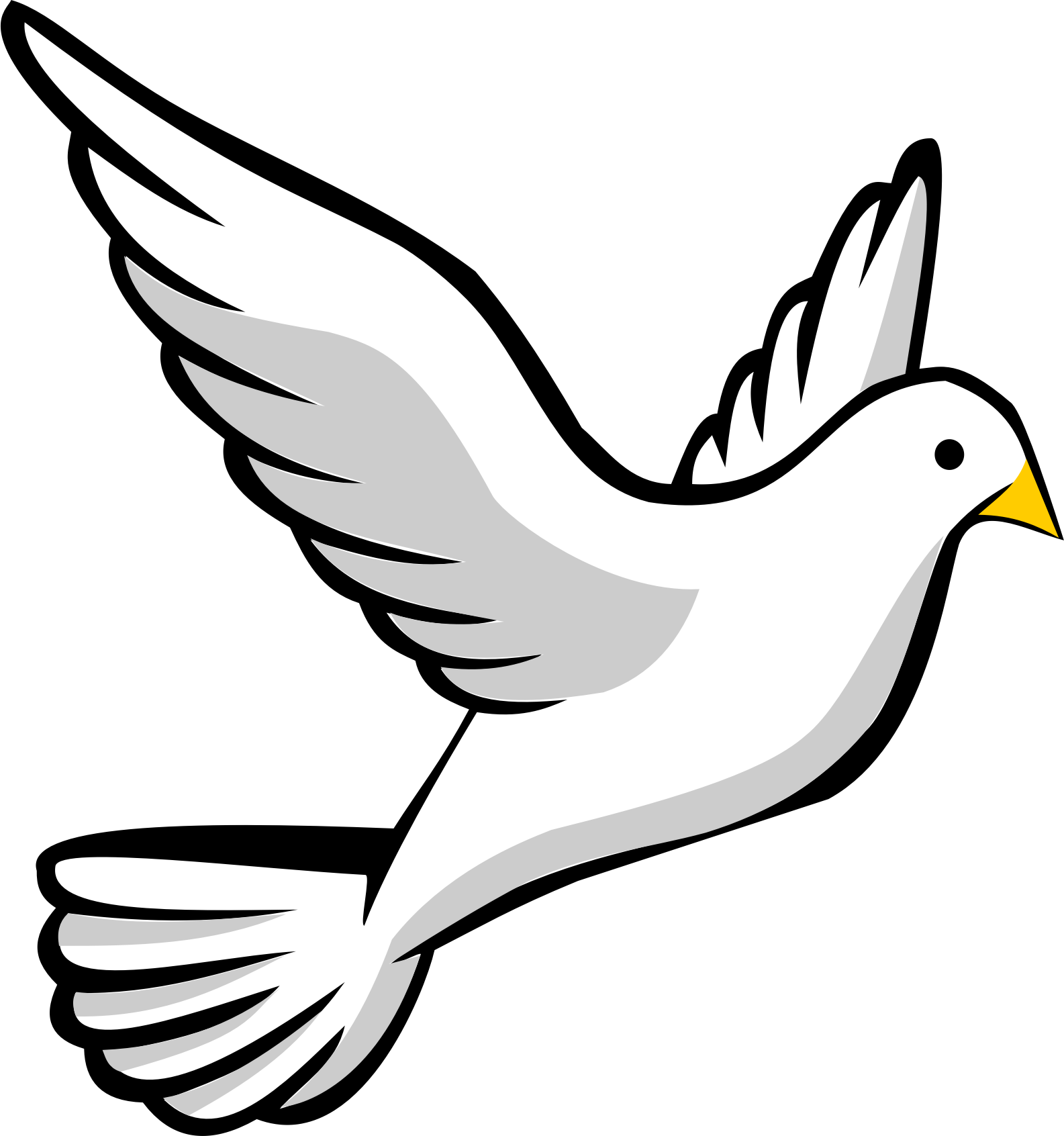 clipart cross bird