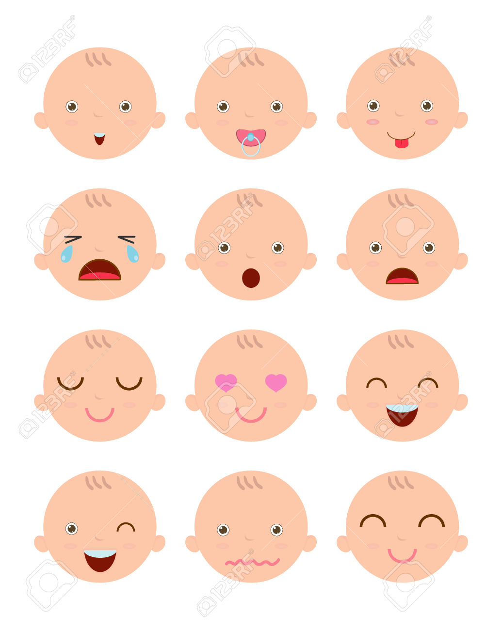 Emotions . Clipart baby emotion