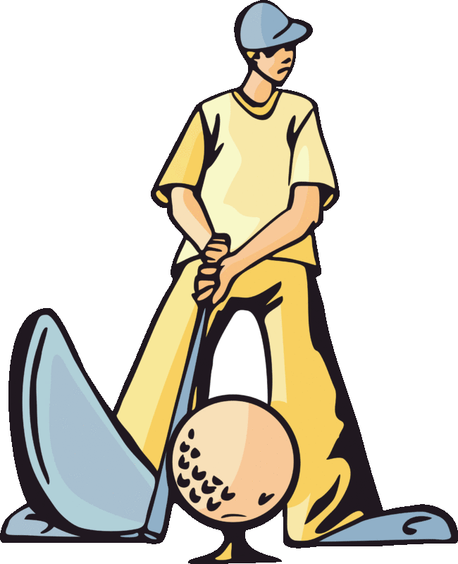 clipart baby golf