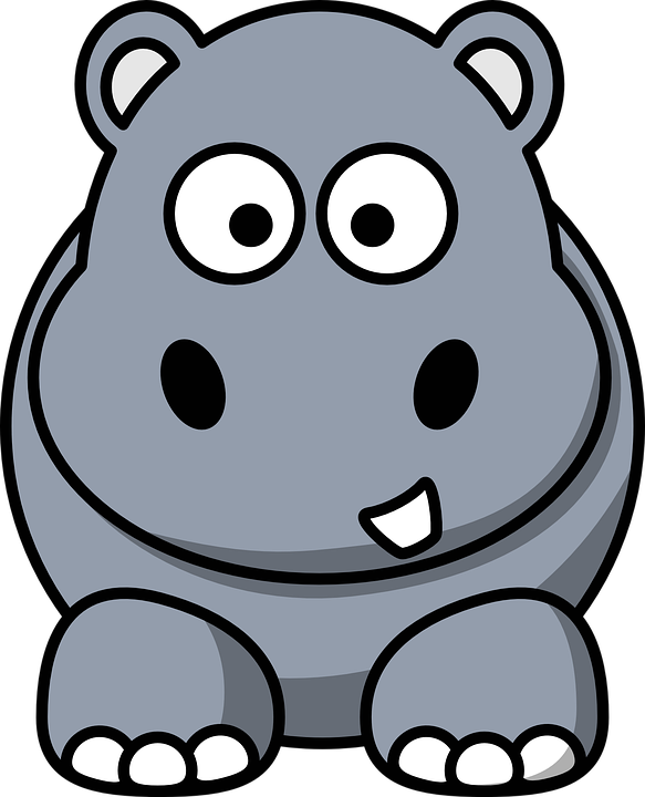 Cute clipart hippo. Obraz zdarma na pixabay