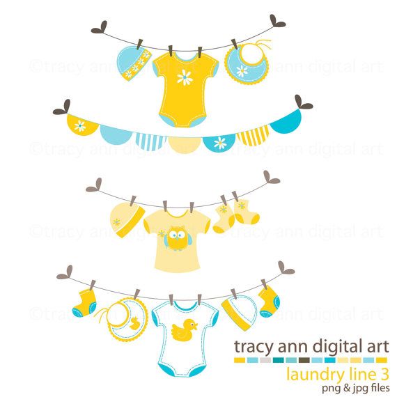 Clipart baby laundry. Washing line clip art