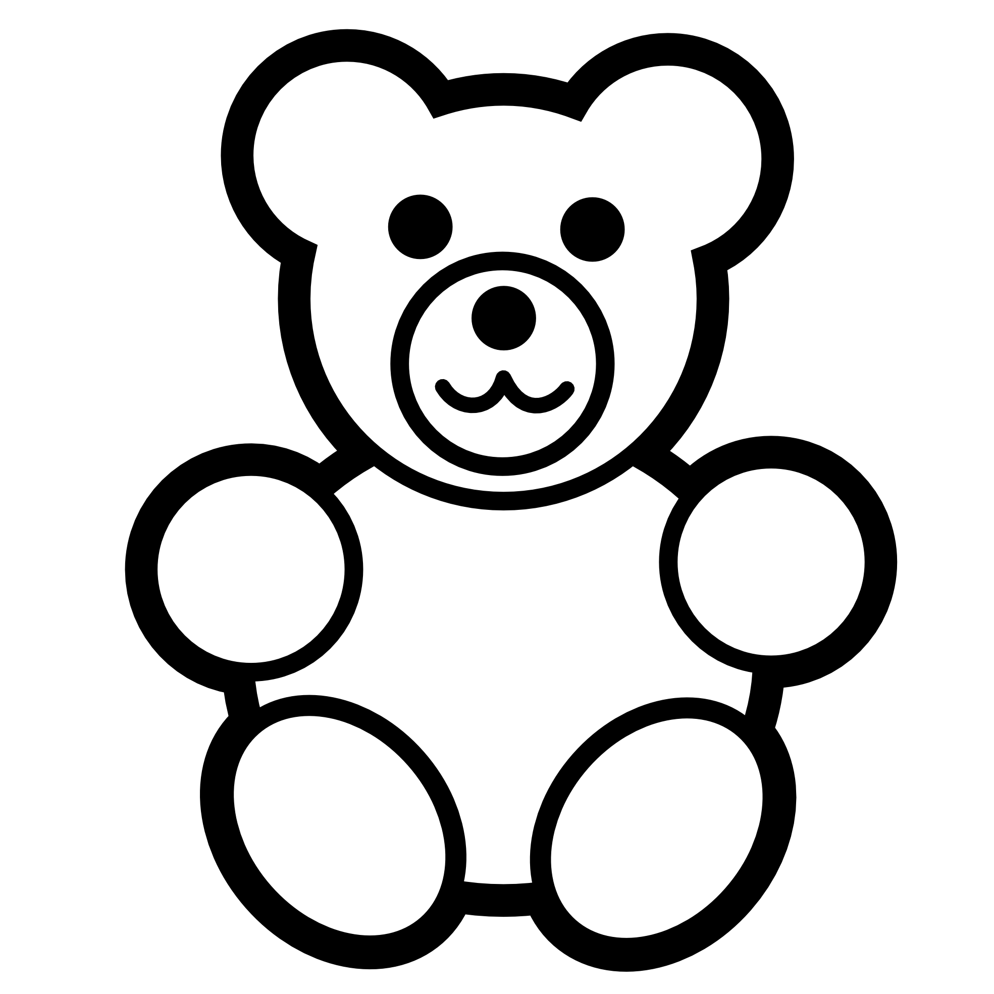 Bears clipart outline. Images for baby toys