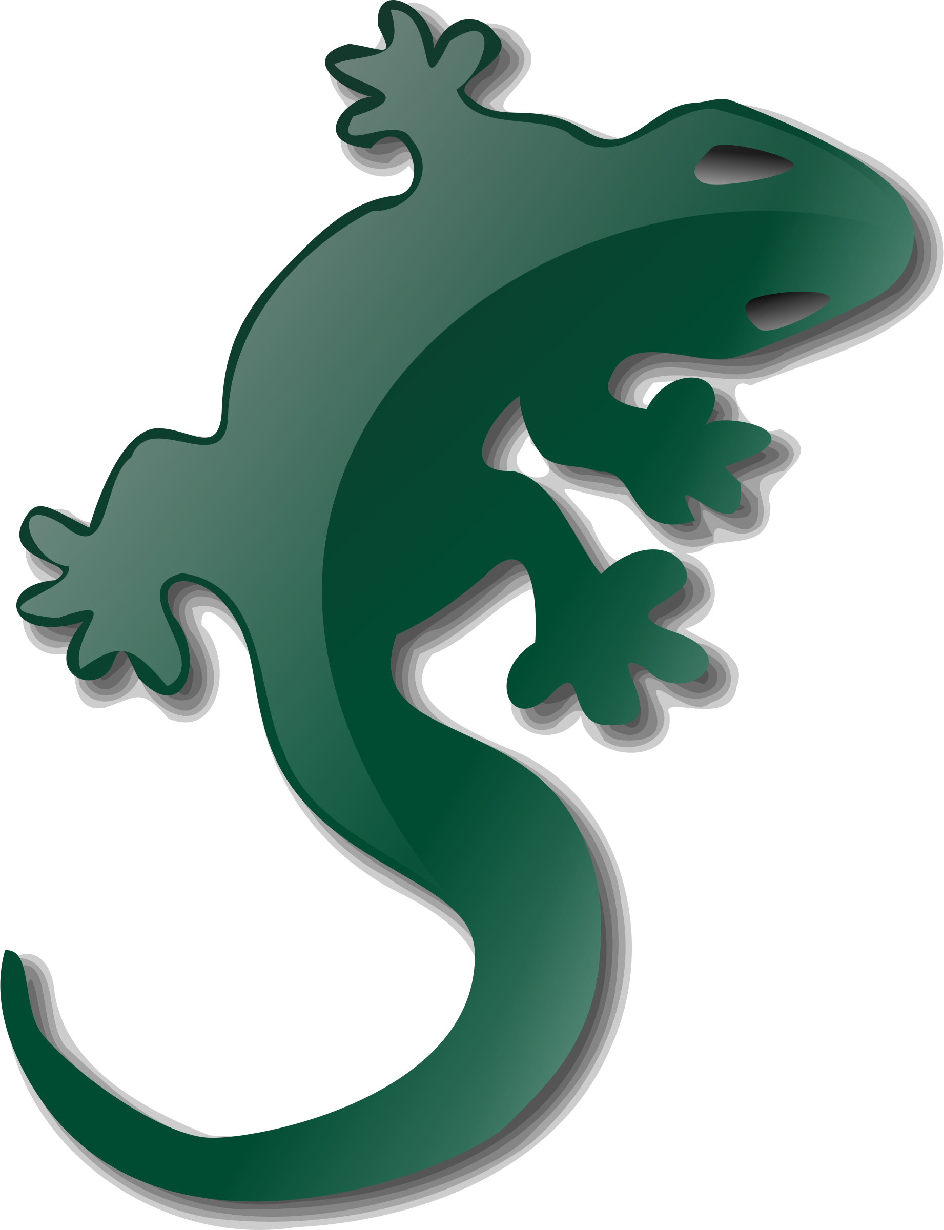 By nicubunu a green. Clipart baby lizard