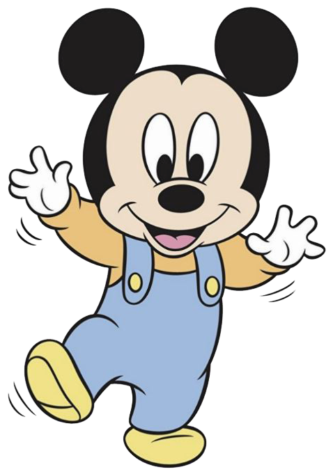 Baby walking minnie and. Hands clipart mickey mouse