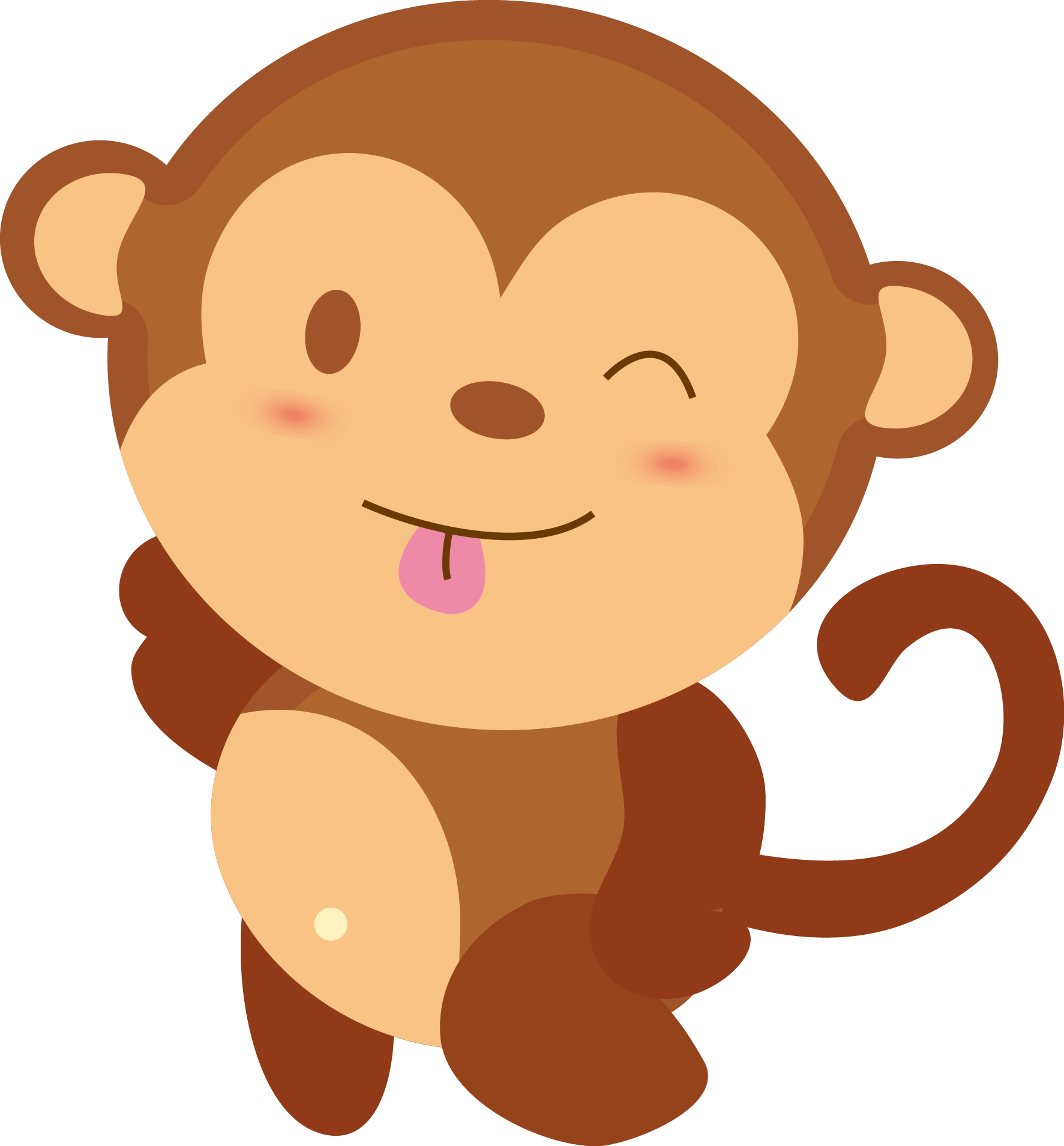 clipart monkey baby girl
