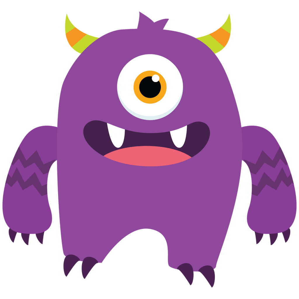  collection of monster. Halloween clipart purple