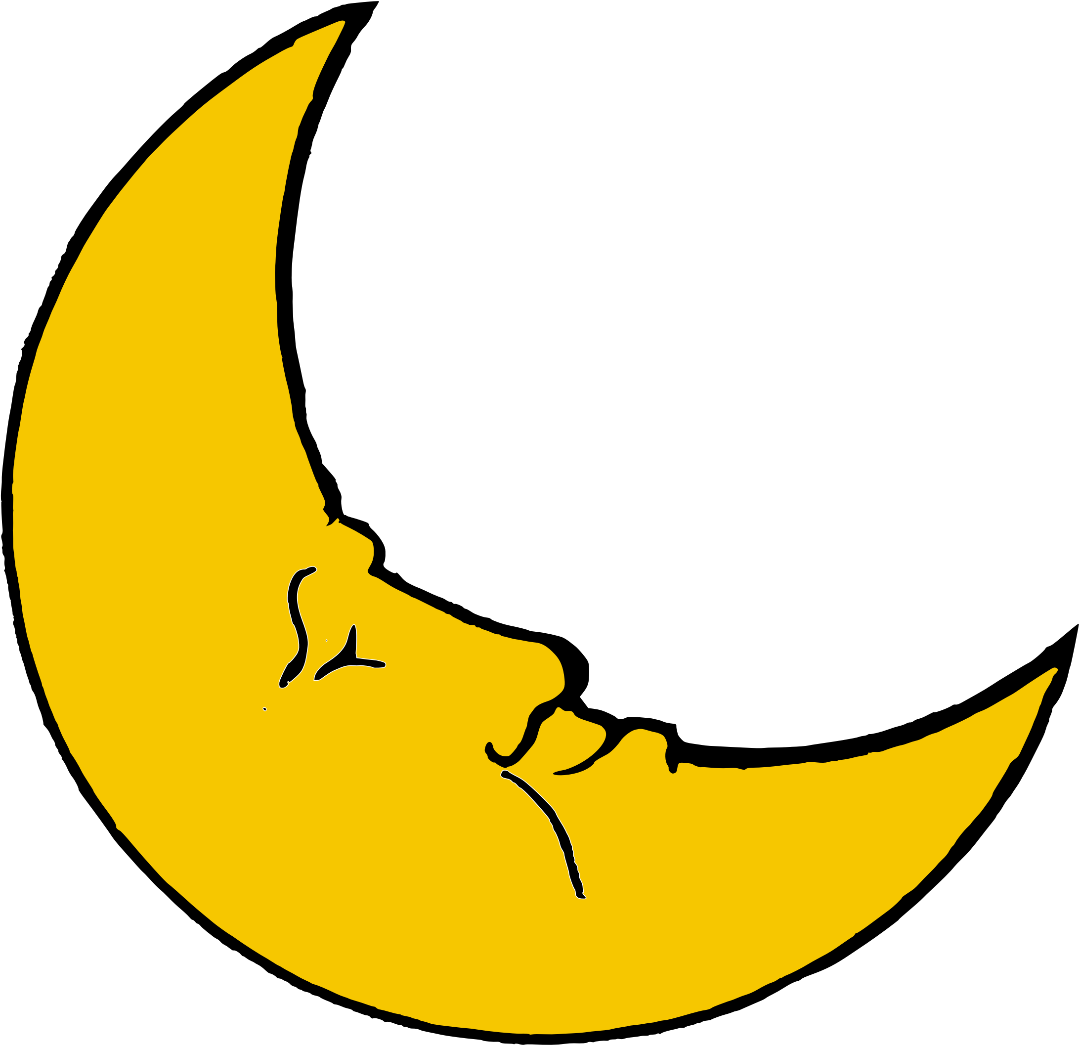 Reflection clipart moon. Crescent image group smiling