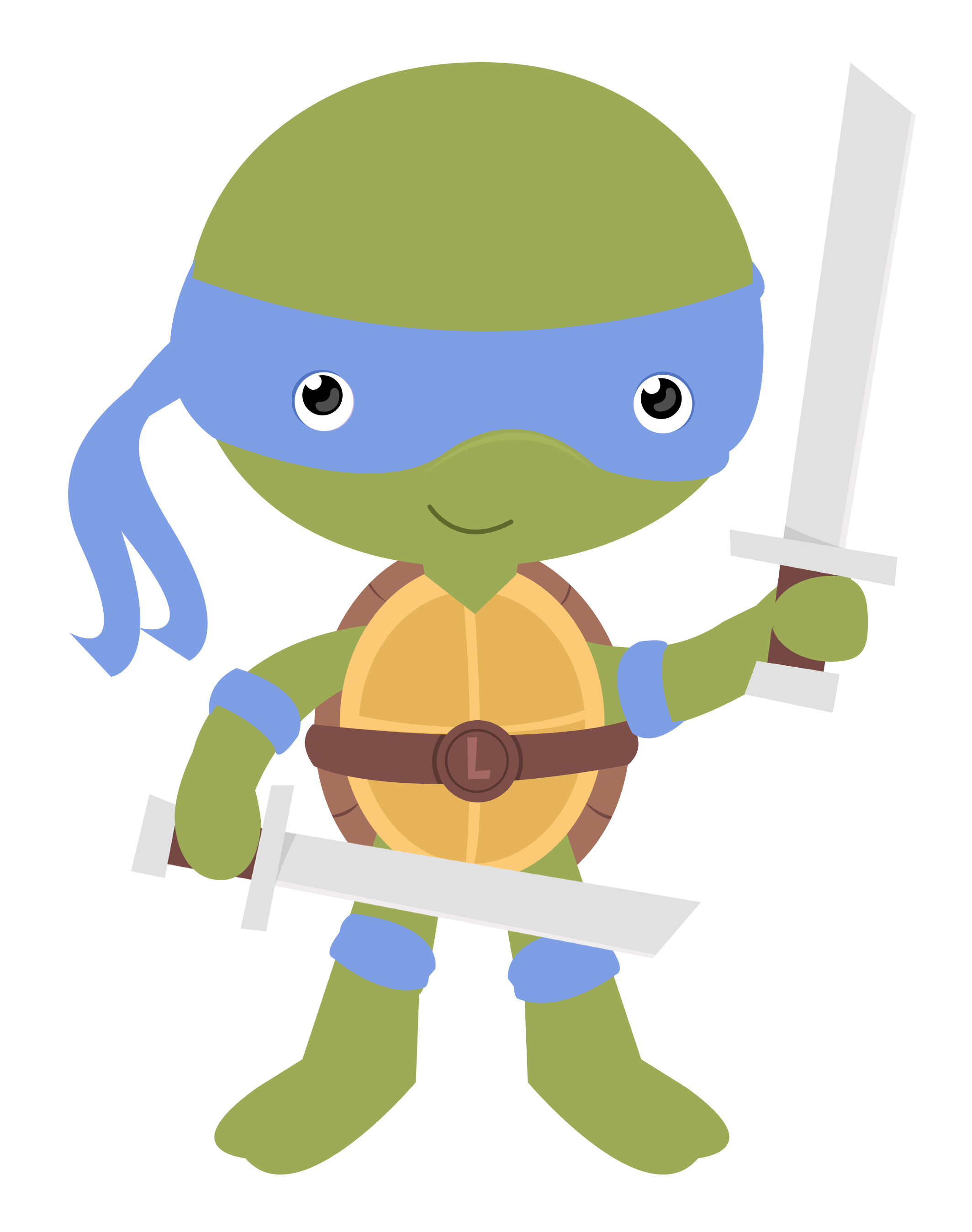 clipart girl turtle