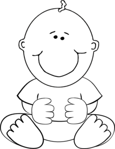clipart baby outline