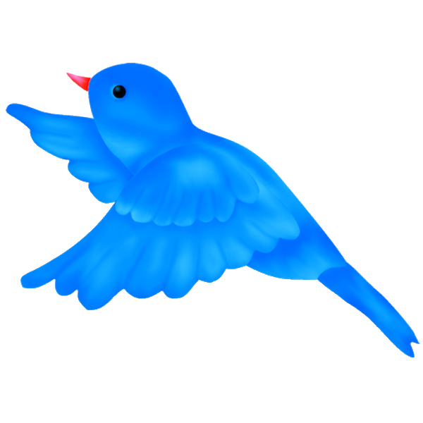 flying clipart blue