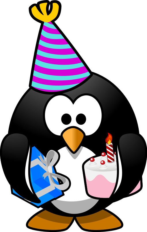 Birthday penguin clip art. Clipart penquin hat clipart