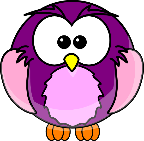 clipart owl purple
