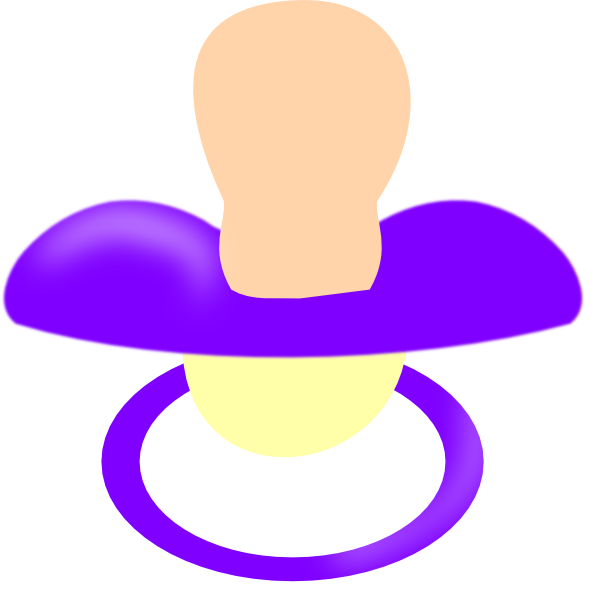 pacifier clipart purple