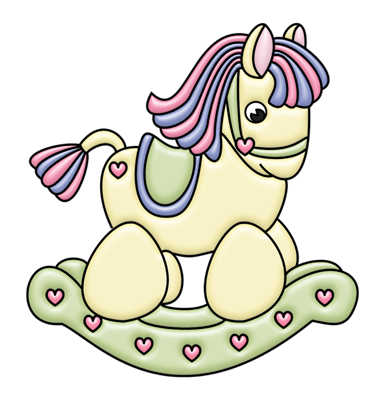 clipart baby rocking horse
