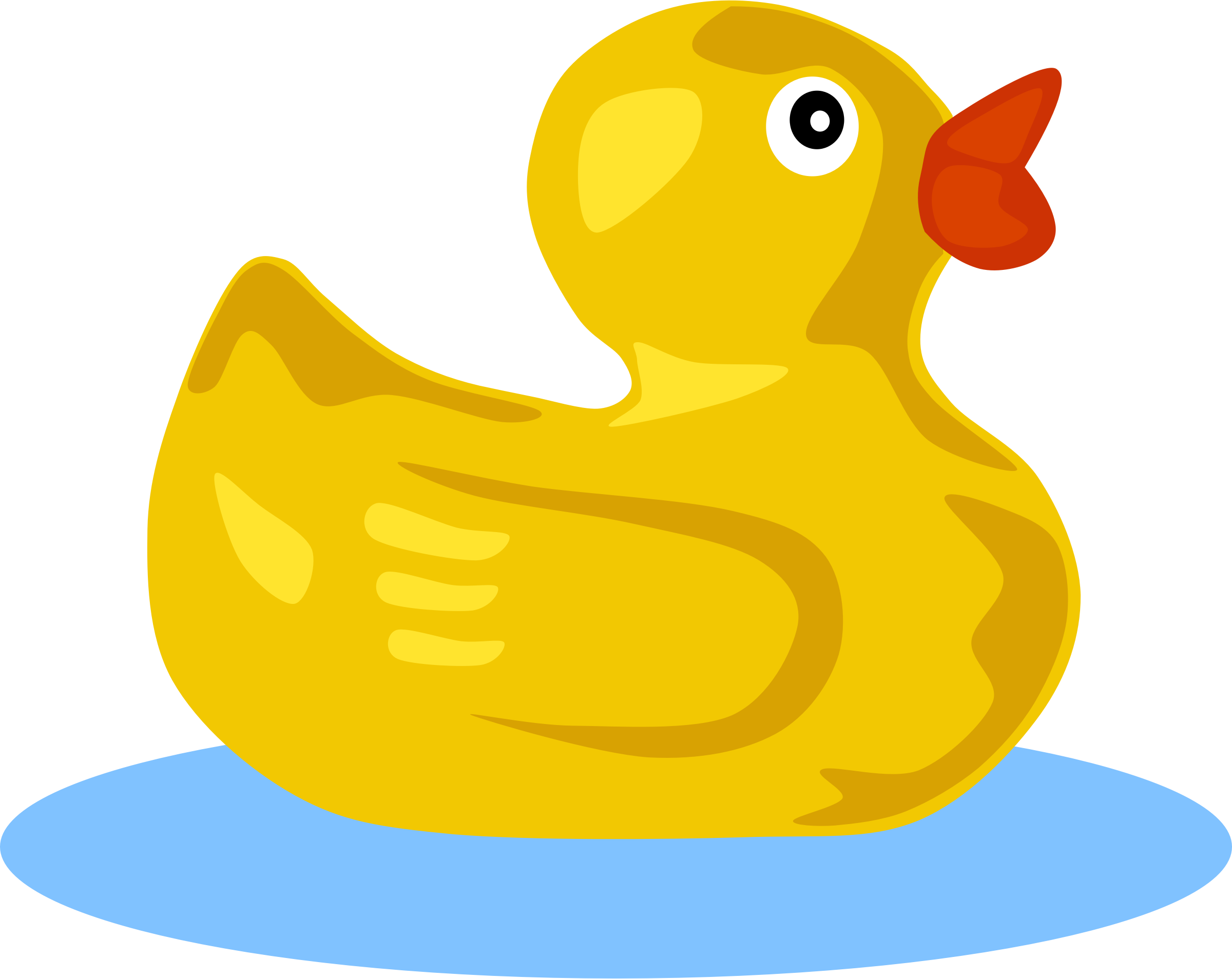 Rubber duck big image. Duckling clipart quack
