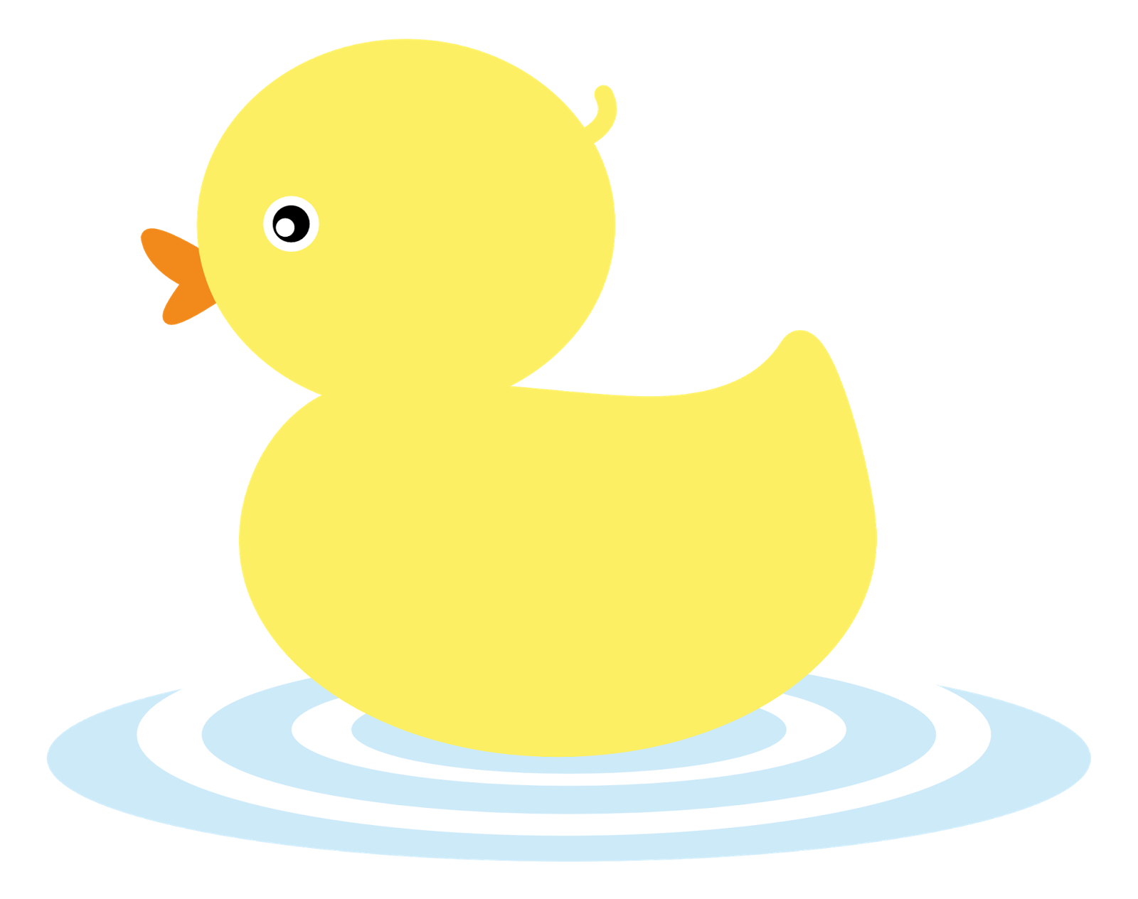 Baby rubber duck clip. Duckling clipart water