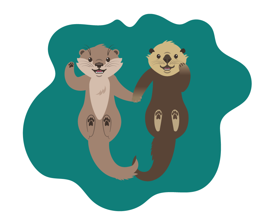 otter clipart illustration
