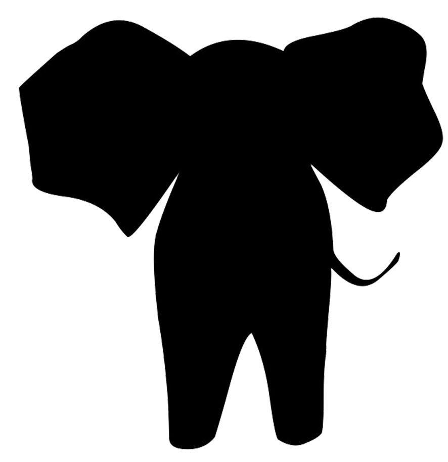 Animal silhouette clip art. Graduation clipart elephant