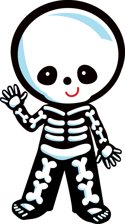 cute clipart skeleton. 