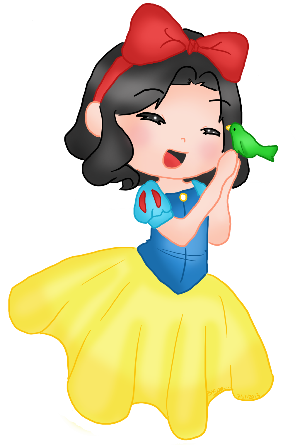 clipart baby snow white