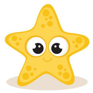 starfish clipart cute yellow