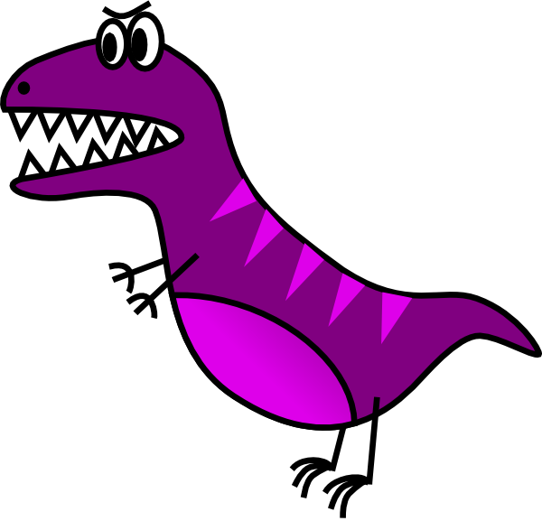 Simple t rex drawing. Dinosaurs clipart angry