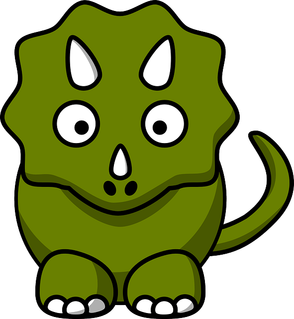 Clipart baby triceratop. Imagen gratis en pixabay