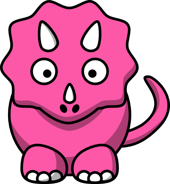 Clipart dinosaur pink. Light triceratops clip art